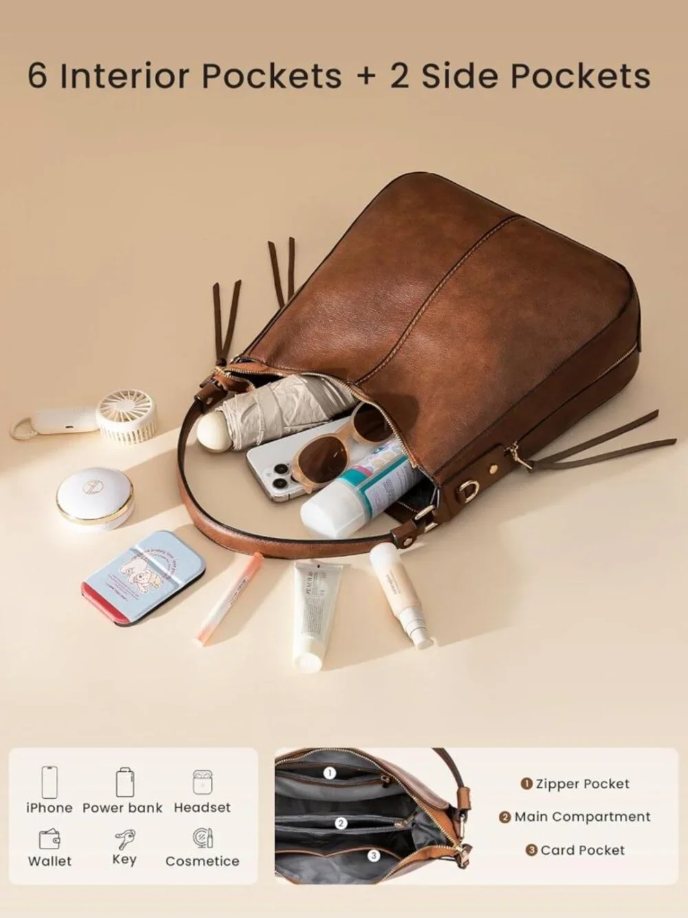 Stylish Faux Leather Hobo Crossbody Bag for Women | Retro Large Shoulder Purse